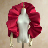 Haute Couture Luxury Dramatic Puff Oversized Shawl Wrap Cape | HEYFANCYSTYLE